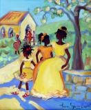 Caribbean Art - Janice Sylvia Brock - Beneath The Tree