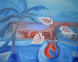 Caribbean Art - Janice Sylvia Brock - Blue Mood