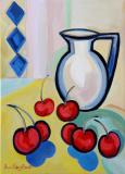 Caribbean Art - Janice Sylvia Brock - Harlequin Cherries